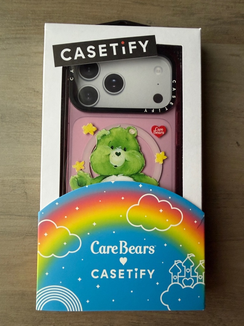 Casetify Pink Case with Green Care Bear iPhone 17 Pro Max